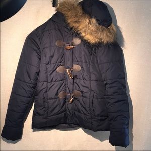 AEROPOSTALE NAVY PUFFER COAT